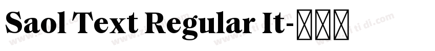 Saol Text Regular It字体转换
